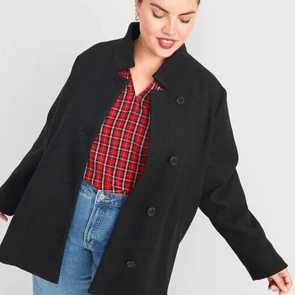 NWT Old Navy Soft-Brushed Button-Front Car Coat - Picture 6 of 6